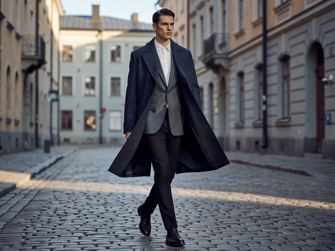 FRENN Helsinki tailored wool suit jacket and relaxed trousers